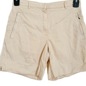 Burberry Women's Golf Shorts, Size 6, Beige